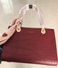 CLEVER & KETCH包包女包單肩斜挎包紅色結婚新娘包大容量氣質(zhì)款 媽媽生日禮物 紅色 曬單實(shí)拍圖