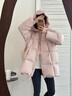 可茵（Keyin）羽絨棉服女2025年冬季新款韓版寬松面包服中長(cháng)款連帽棉衣外套女 淺藍色 M 曬單實(shí)拍圖