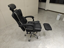 小米石電競椅人體工學(xué)椅電腦椅久坐護腰辦公椅午睡宿舍懶人沙發(fā)靠背躺椅 【豪華舒適乳膠座墊】黑色+頭枕+腳踏 合金腳 曬單實(shí)拍圖