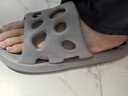 利達妮（TZLDN）特大碼浴室拖鞋男46夏季室內居家洗澡47鏤空速干48加肥加大涼拖鞋 灰色 46-47 【標準碼】 曬單實(shí)拍圖