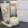 BEMEGA鈴蘭花保溫杯女生高顏值吸管咖啡杯電動(dòng)攪拌水杯子中秋節生日禮物 鈴蘭白400ml（送兩顆攪拌膠囊） 曬單實(shí)拍圖