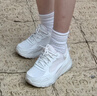 斯凱奇（Skechers）女鞋秋季軟底運動(dòng)跑步鞋舒適外穿網(wǎng)面休閑鞋健步鞋117224 曬單實(shí)拍圖