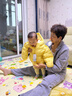 巴拉巴拉童裝兒童羽絨服寶寶女童男童2025冬裝新款嬰兒外套保暖上衣萌趣 黃色小南瓜31004-白鴨絨 100 （充絨量81g 適合2-3歲） 曬單實(shí)拍圖