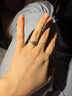 周梵生18K金人工培育鉆石戒指女50分群鑲顯大1克拉鉆戒人造鉆石求婚女戒 主鉆50分 D/VVS/3EX/N 曬單實(shí)拍圖