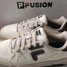 斐樂(lè )（FILA） FUSION斐樂(lè )潮牌BANK DX男鞋場(chǎng)下滑板鞋新款時(shí)尚厚底鞋 豆腐白/黑-TB 39 曬單實(shí)拍圖