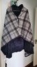 俞兆林（YUZHAOLIN）頸肩保暖披肩秋冬護頸加絨加厚斗篷披風(fēng)辦公室午睡多功能寶寶蓋毯 煙灰格 大款100*140 曬單實(shí)拍圖
