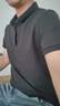 杉杉（FIRS）短袖T恤男夏季半截袖輕薄商務(wù)中青年休閑翻領(lǐng)上衣 黑色  XL 曬單實(shí)拍圖