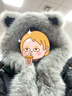 諄梧狐貍帽子冬季帽子圍巾一體毛絨帽防寒保暖雪地氛圍感護耳雷鋒帽子 黑耳狐貍2件套【灰色】 曬單實(shí)拍圖