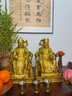 天祥緣 黃銅土地公婆神像擺件一對福德正神佛像家用大號 35號土地公婆一對 曬單實(shí)拍圖