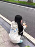 魯雅爾韓版潮流連帽衛(wèi)衣女秋季新款蝴蝶印花重磅上衣服寬松百搭休閑外套 白灰色 常規(guī)款 L 曬單實拍圖