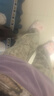 妖精的口袋原創(chuàng)印花闊腿褲女2025早秋新款寬松松弛感直筒休閑褲子 蕾絲淺綠色 S 曬單實拍圖