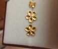六福珠寶足金櫻花黃金耳釘耳飾送禮計價(jià)B01TBGE0012 2.21克(含工費250元) 配硅膠耳堵 曬單實(shí)拍圖