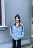 宏資琦美式復(fù)古雙面穿外套女裝2025秋季新款設(shè)計(jì)感小眾休閑寬松夾克衣服 棕藍(lán)色（雙面穿） S 曬單實(shí)拍圖