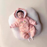 迪士尼（Disney）嬰兒連體服女寶寶冬季外出抱衣洋氣新生兒衣服冬裝白鴨絨外套 粉色 66cm 曬單實(shí)拍圖