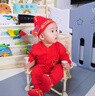 迪士尼寶寶寶寶紅色保暖套裝春秋冬季加厚滿(mǎn)月百天嬰兒周歲衣服喜慶新年服 吉祥福(保暖分體套裝) 66cm 66 2-5月 曬單實(shí)拍圖