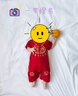 DUTRIEUX周歲禮服男寶寶女抓周衣服嬰兒夏季滿(mǎn)月百天生日宴連體衣唐裝 短袖【不含帽襪】 73 【15-17斤】百天穿 曬單實(shí)拍圖