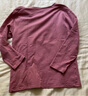 無印良品（MUJI） 女式 棉厚款 U領(lǐng) 八分袖T恤 FCD76C3A 粉紅色 M 160/84A 曬單實(shí)拍圖
