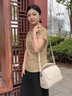 BUGATTI包包女包奢侈品牌2025新款女士單肩斜挎七夕情人節(jié)禮物送女友老婆 米白色 曬單實(shí)拍圖