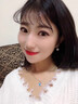 MZMZ永恒之心鉑金項鏈女pt950白金鎖骨鏈七夕情人節禮物送女友老婆 輕奢款-鑲嵌海洋之心 【免費刻字  精美禮盒  送女生】 曬單實(shí)拍圖