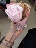 TMJD MISS迷你小花束玫瑰花干花口袋花束永生花手工玫瑰小手捧花束小束鮮花 粉玫瑰 曬單實(shí)拍圖