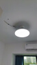 美的（Midea）風(fēng)扇燈餐廳吊扇燈led臥室燈隱形扇葉遙控三防燈具熟睡風(fēng)包安裝 曬單實(shí)拍圖