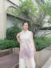 吳蠶里真絲雙面絲巾桑蠶絲花羅披肩女外搭新款提花圍巾 蕊香蓮蓮-芙蓉粉[禮盒包裝、代寫 曬單實拍圖