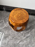 紅善金絲楠木圓鼓凳正宗四川小葉楨楠實(shí)木鼓墩凳子仿古中式榫卯工藝 曬單實(shí)拍圖