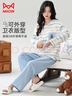 貓人睡衣女士【純棉防螨抑菌】清新條紋帶胸墊可外穿家居服風(fēng)鈴藍XL 曬單實(shí)拍圖