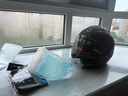 NBTK摩托車(chē)頭盔揭面盔復古雙鏡騎行3c夏冬季熱天男女士踏板全盔 繁星配極光藍外鏡（送透明鏡） L(58-59CM) 曬單實(shí)拍圖