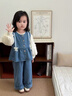 G.DUCKKIDS小黃鴨童裝女童套裝秋裝兒童牛仔衣服女孩子春秋款馬甲牛仔褲套裝 蝴蝶結牛仔三件套 120 尺碼5~6歲【110-120cm】cm 曬單實(shí)拍圖