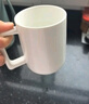 炊大皇陶瓷杯馬克杯茶杯 經(jīng)典黑白泡茶杯咖啡杯早餐杯果汁水杯白色420ml 曬單實(shí)拍圖