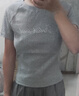 森馬（Semir）短袖T恤女短款字母插肩袖緊身2025夏季時(shí)尚燙鉆衣服109325100028 曬單實(shí)拍圖