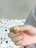 中國黃金（CHINA GOLD）黃金耳釘女足金四葉草耳釘純金耳飾首飾七夕情人節(jié)生日禮物送女友 【代寫賀卡】足金耳釘【一對】約0.86g 曬單實拍圖
