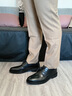 海瀾之家真皮皮鞋男春夏季英倫風(fēng)商務(wù)正裝通勤增高尖頭德比鞋新郎結婚鞋子 黑色 41 （比運動(dòng)鞋大一碼） 曬單實(shí)拍圖