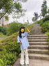 AAISUP美式高街微喇休閑褲女2025年春秋新款設(shè)計(jì)感小眾多口袋修身工裝褲 白色 XL 曬單實(shí)拍圖
