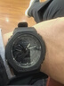 卡西歐（CASIO）男表G-SHOCK雙顯防震防水黑武士運動(dòng)石英指針腕表 GA-2100-1A1PR 曬單實(shí)拍圖
