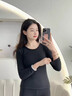 南極人發(fā)熱保暖內(nèi)衣女士秋衣秋褲套裝2025新款冬季薄款A(yù)B面磨毛絨保暖衣 薄荷綠 M 【80-100斤】 曬單實拍圖