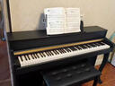 海詩(shī)HAISHI58817電鋼琴書(shū)桌式半翻蓋式電子琴重錘88鍵初學(xué)者雙藍牙 【入門(mén)級58821-曜石黑】-木紋力度 曬單實(shí)拍圖