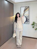 革曼孕婦套裝秋季2025新款時(shí)尚洋氣加絨加厚孕婦衛(wèi)衣上衣褲子兩件套女 杏色套裝(春秋款) XL 曬單實(shí)拍圖