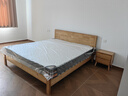 洛亞妮【24H云倉閃發(fā)】實(shí)木床100％純實(shí)木1.5米單人床原木風(fēng)主臥雙人床 原木床+20cm席夢(mèng)思床墊+床頭柜1 1.5米*2米 曬單實(shí)拍圖