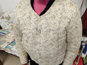 女士棉貼身小棉襖 夾棉內膽保暖棉服 薄款修身內穿碎花棉衣冬 米色輕薄 2XL 105-120 曬單實(shí)拍圖