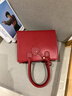 CADUNI KAISER牛皮包包女包紅色新娘婚包輕奢斜挎手提生日禮物高級感送女友老婆 【紅色】女生閨蜜實(shí)用走心 高端品牌小眾百搭高級感通勤休閑 曬單實(shí)拍圖