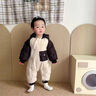 G.DUCKKIDS小黃鴨童裝嬰兒棉服秋冬季嬰幼兒連體衣棉襖防寒保暖新生兒外出服 米黑 80 尺碼建議9-12個(gè)月cm 曬單實(shí)拍圖