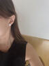 金店同款雪花銀耳釘999純銀莫桑石鉆石莫桑鉆耳飾女士感養耳洞 【一克拉莫桑鉆】 禮盒：輕奢經(jīng) 曬單實(shí)拍圖
