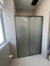 九牧（JOMOO）【定制】浴室玻璃隔斷一字衛生間干濕分離推拉淋浴房家用浴屏E19 槍灰光玻 【阻尼緩沖】1.2-1.29（高1.9M） 曬單實(shí)拍圖