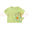 嘟嘟家嘟嘟家男童短袖夏季2024新款寶寶T恤夏裝女童上衣半袖兒童衣服潮 綠色 100 cm 曬單實(shí)拍圖