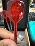 探極TARGET飛鏢一體翼配件NO6NO2鏢桿軟硬式2BA通用小方大方尾翼替換 紅色 NO.6-中桿-26mm 曬單實拍圖