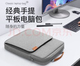 BUBM 平板電腦包11英寸 iPad收納包Pro內膽包Air5 平板收納手提單肩包 斜跨包 灰色 曬單實(shí)拍圖