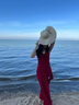 微光里 沙灘草帽女夏季海邊度假大帽檐遮陽(yáng)太陽(yáng)帽子大沿春秋出游漁夫帽 米色16cm帽檐 均碼 曬單實(shí)拍圖