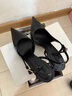 CHARLES&KEITH25夏季新品漆皮尖頭斑馬紋高跟涼鞋七夕禮物送女友CK1-60280477 Black Patent黑色 37 （235） 曬單實拍圖